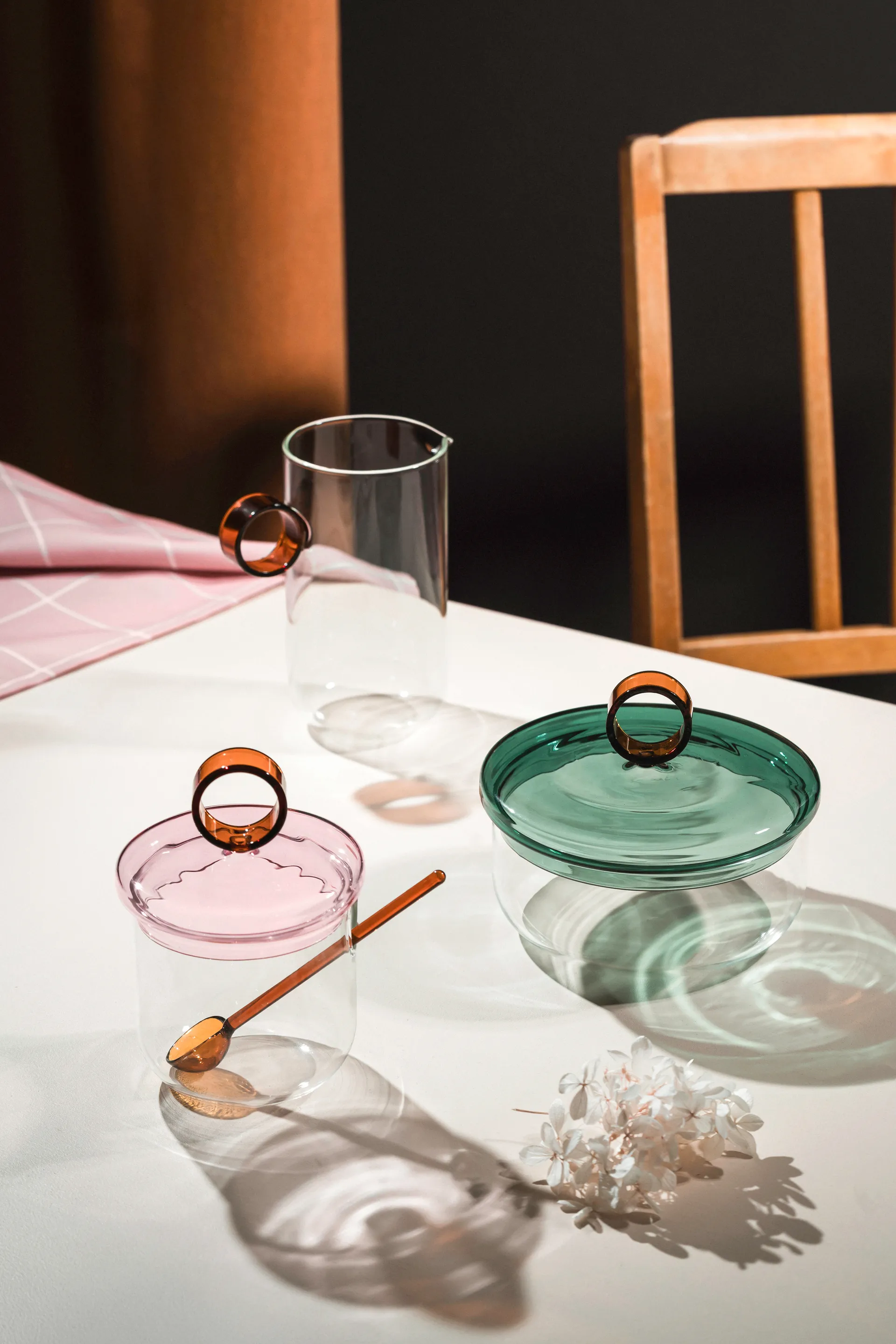 Loop 蓋付きボウル Ø15 cm, Klar-teal-amber Muurla | ムールラ