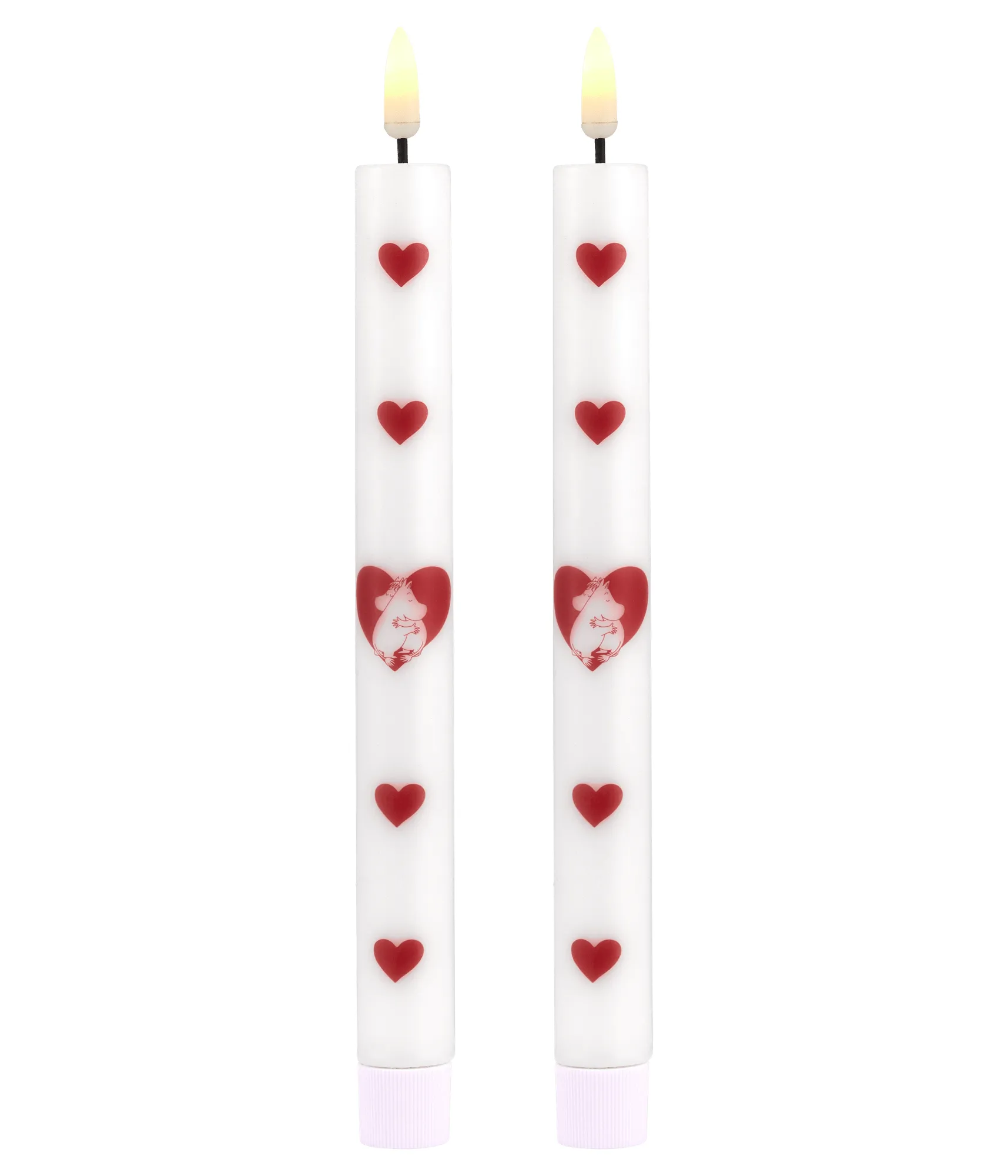 Mumin LEDテーパーキャンドル 25 cm, Heart, 2-pack Muurla | ムールラ