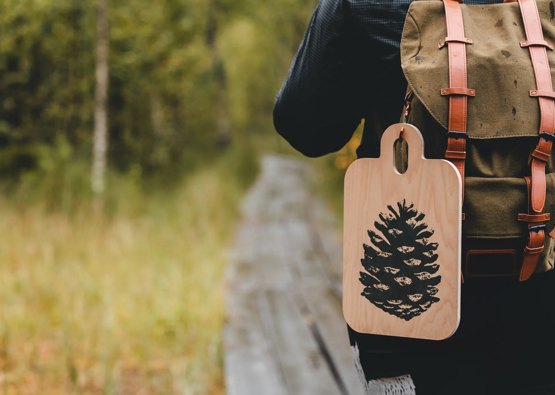 Nordic Chop & Serve トレイ 21x31 cm, The Pine Cone-The Birch Leaf Muurla | ムールラ