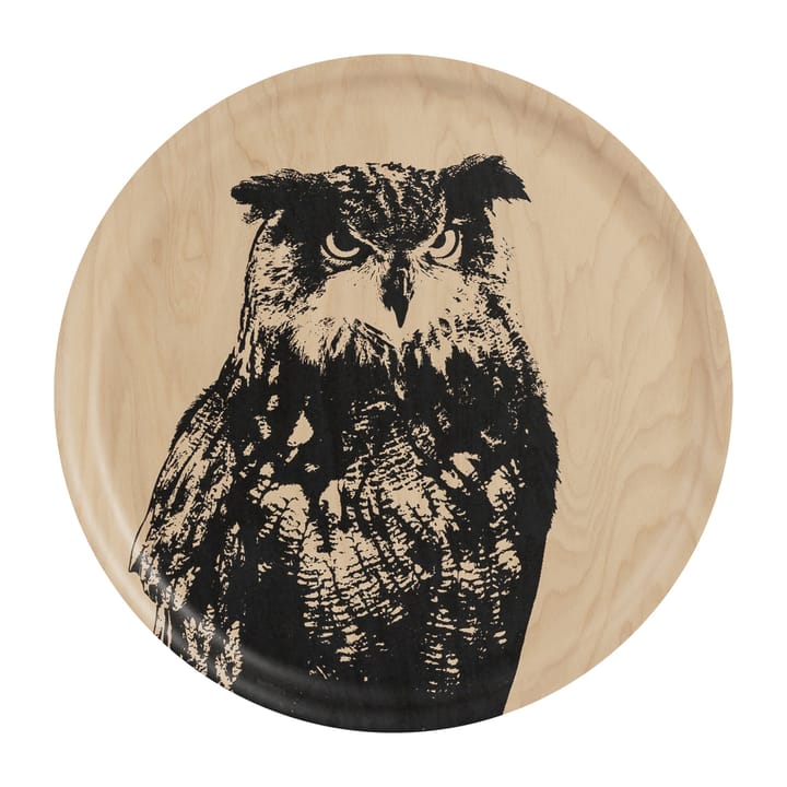Nordic The Eagle Owl bricka Ø35 cm, Natur-black Muurla | ムールラ
