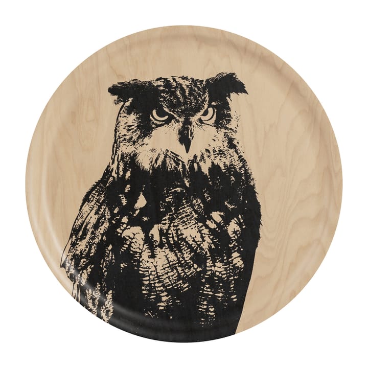 Nordic The Eagle Owl bricka Ø35 cm - Natur-black - Muurla | ムールラ