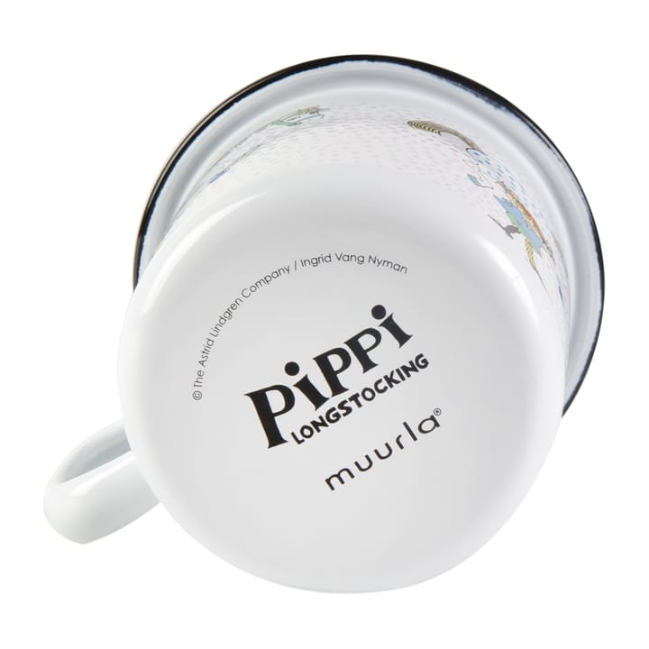 Pippi and Lilla gubben エナメルマグ 2.5 dl, White Muurla | ムールラ