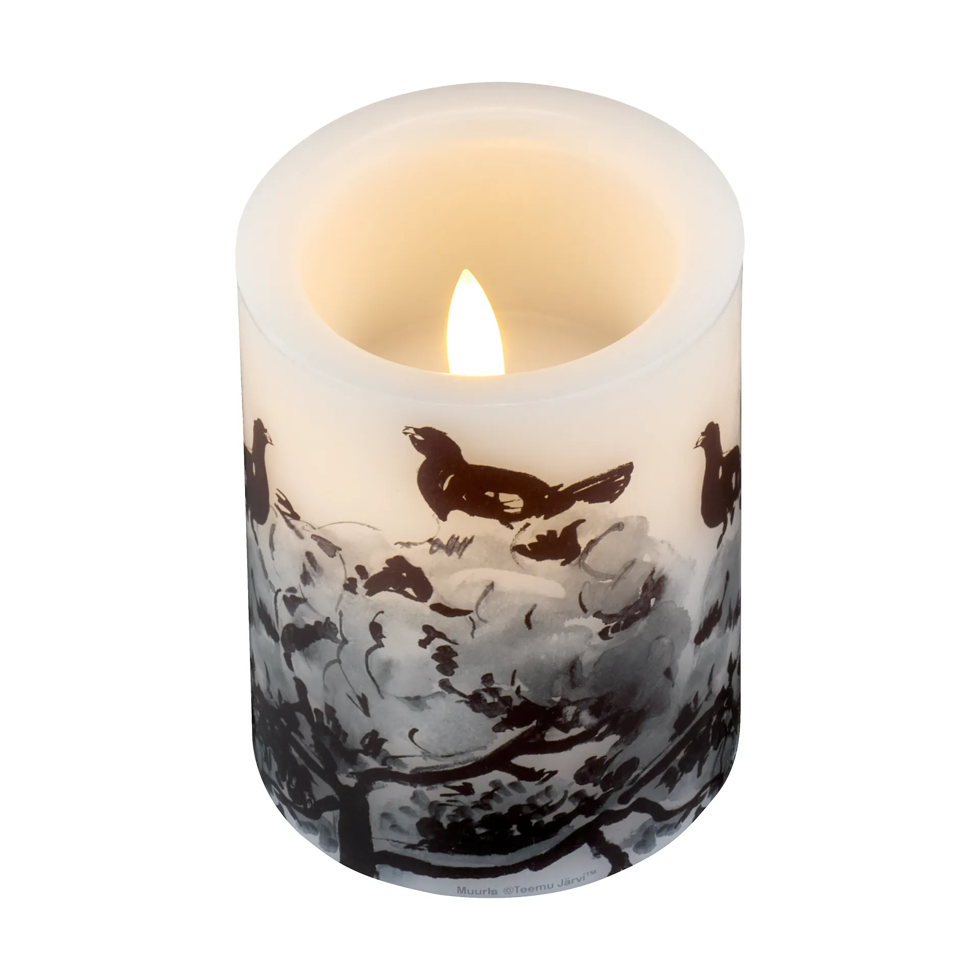 Teemu Järvi x Muurla LED キャンドル Ø7.5x10 cm, Winter Capercaillie Muurla | ムールラ