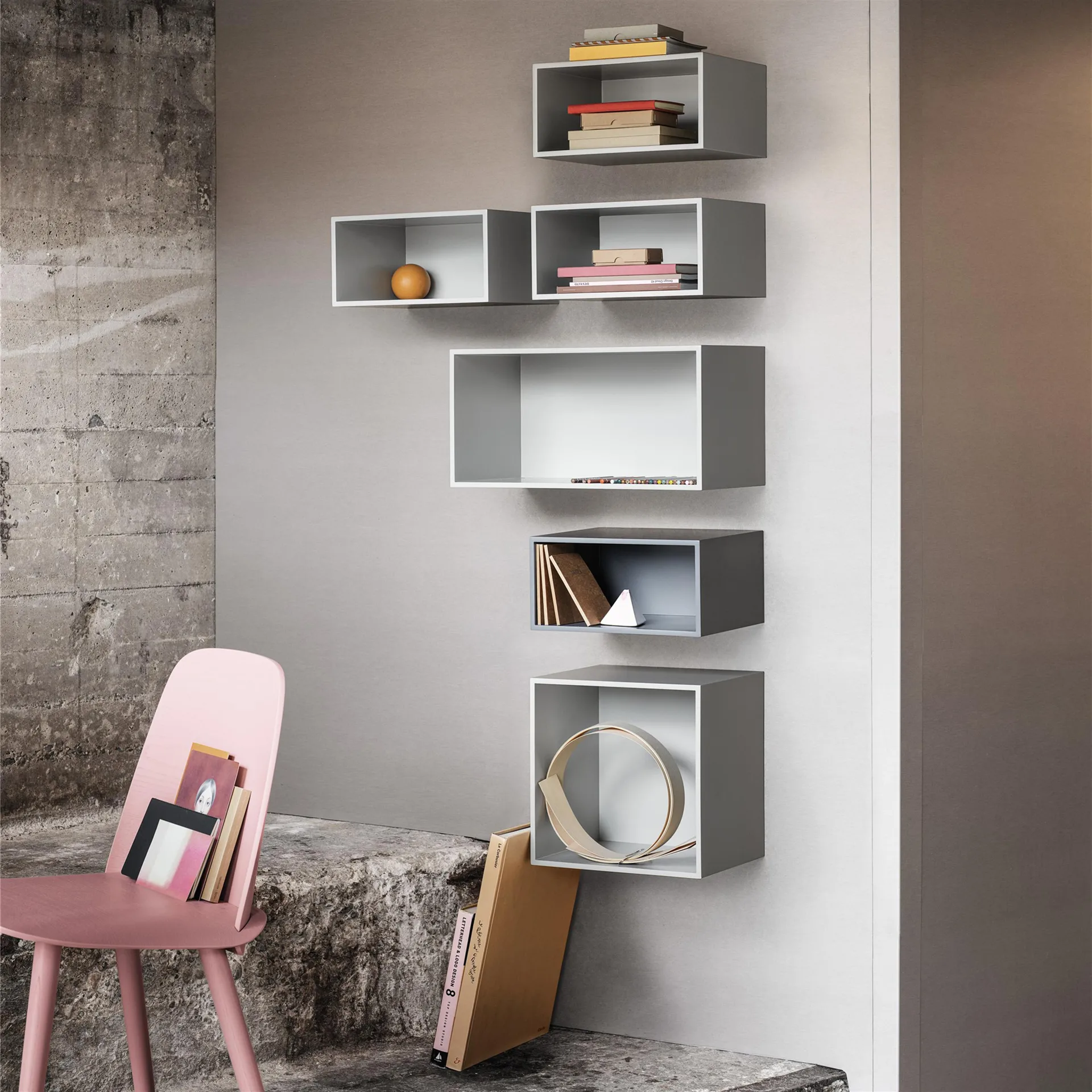 ミニスタック 2.0 収納システム シェルフ L, light grey Muuto | ムート