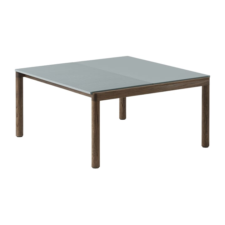 Couple 1 Plain-1 Wavy �コーヒーテーブル 80x84x40 cm - Pale blue-dark oiled oak - Muuto | ムート