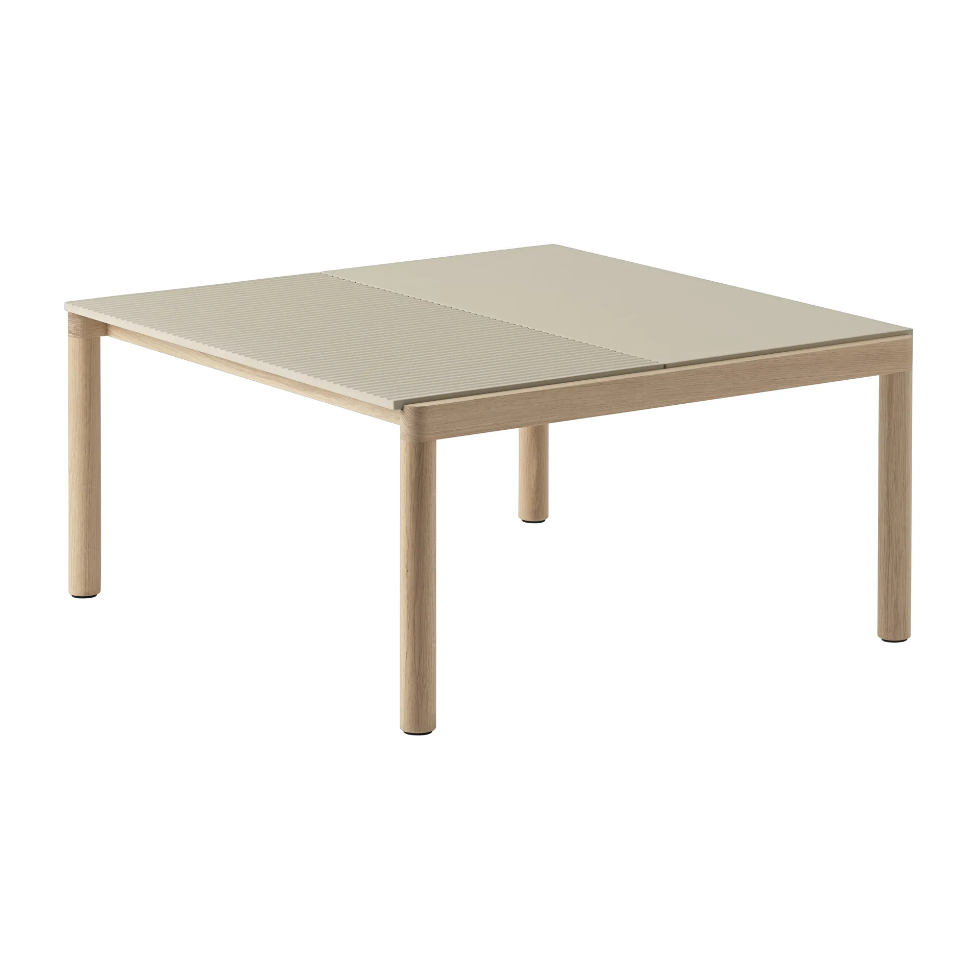 Couple 1 Plain-1 Wavy コーヒーテーブル 80x84x40 cm, Sand-oak Muuto | ムート