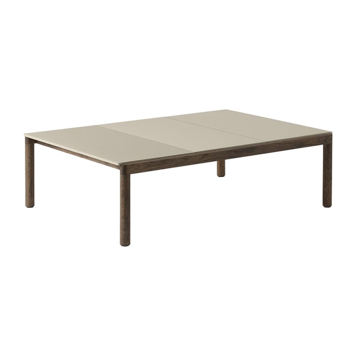 Couple 2 Plain-1 Wavy コーヒーテーブル 120x84x35 cm - Sand-dark oiled oak - Muuto | ムート