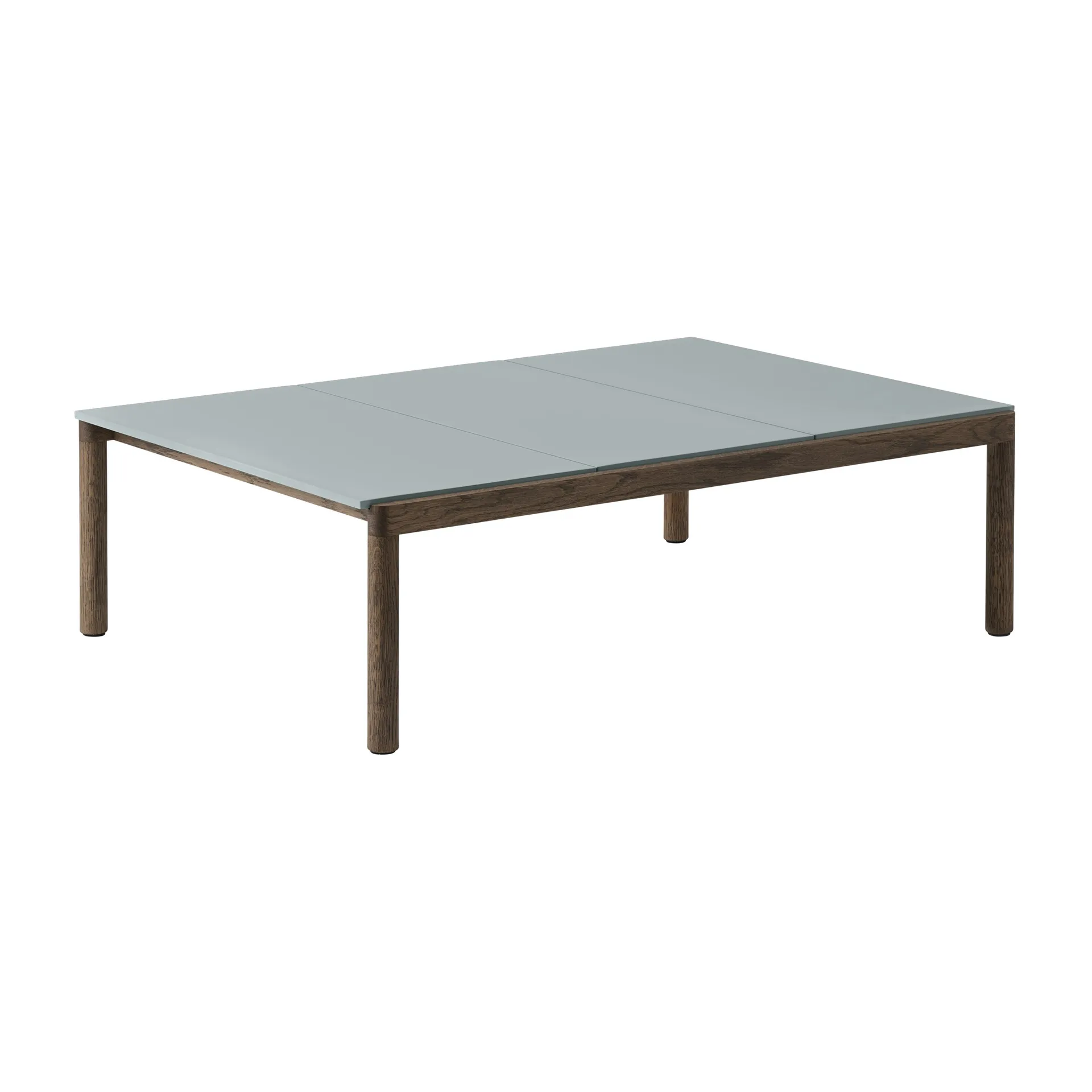 Couple 3 Plain コーヒーテーブル 120x84x35 cm, Pale blue-dark oiled oak Muuto | ムート