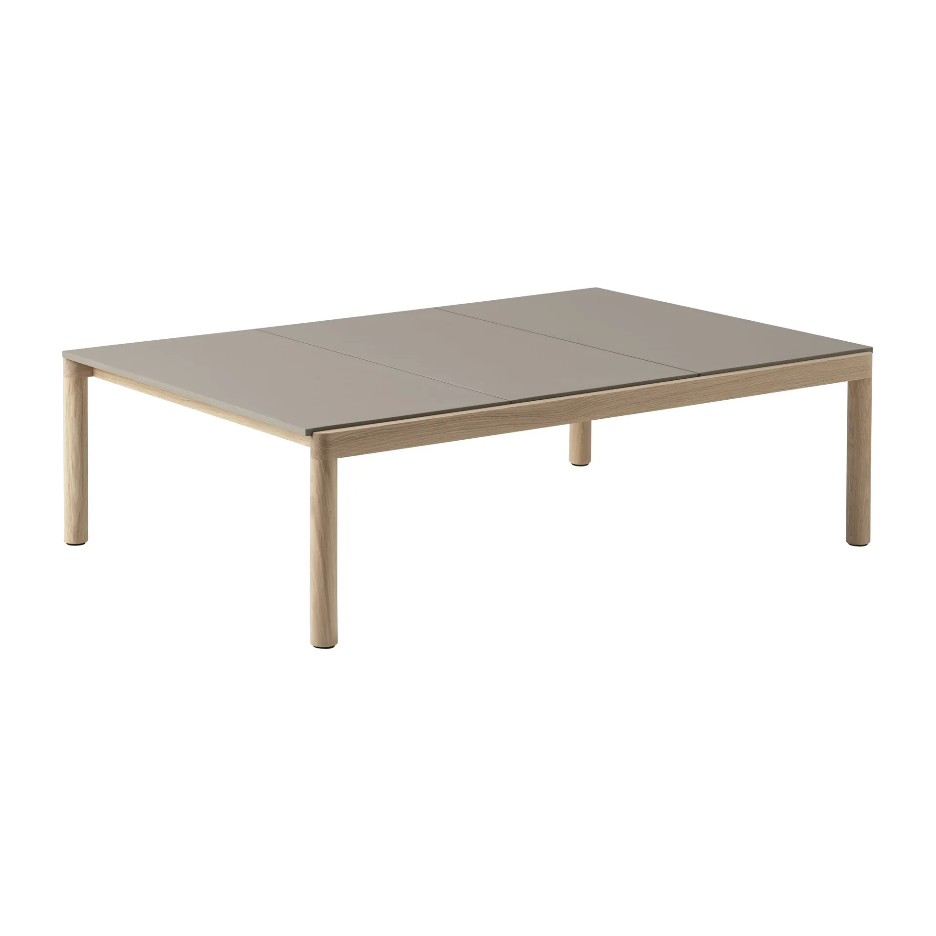 Couple 3 Plain コーヒーテーブル 120x84x35 cm, Taupe-oak Muuto | ムート