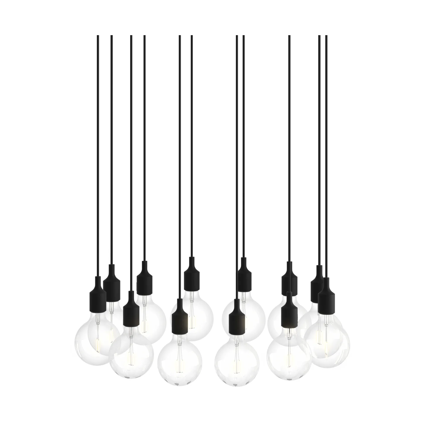 E27 ペンダントランプ クラスター 12, Black Muuto | ムート