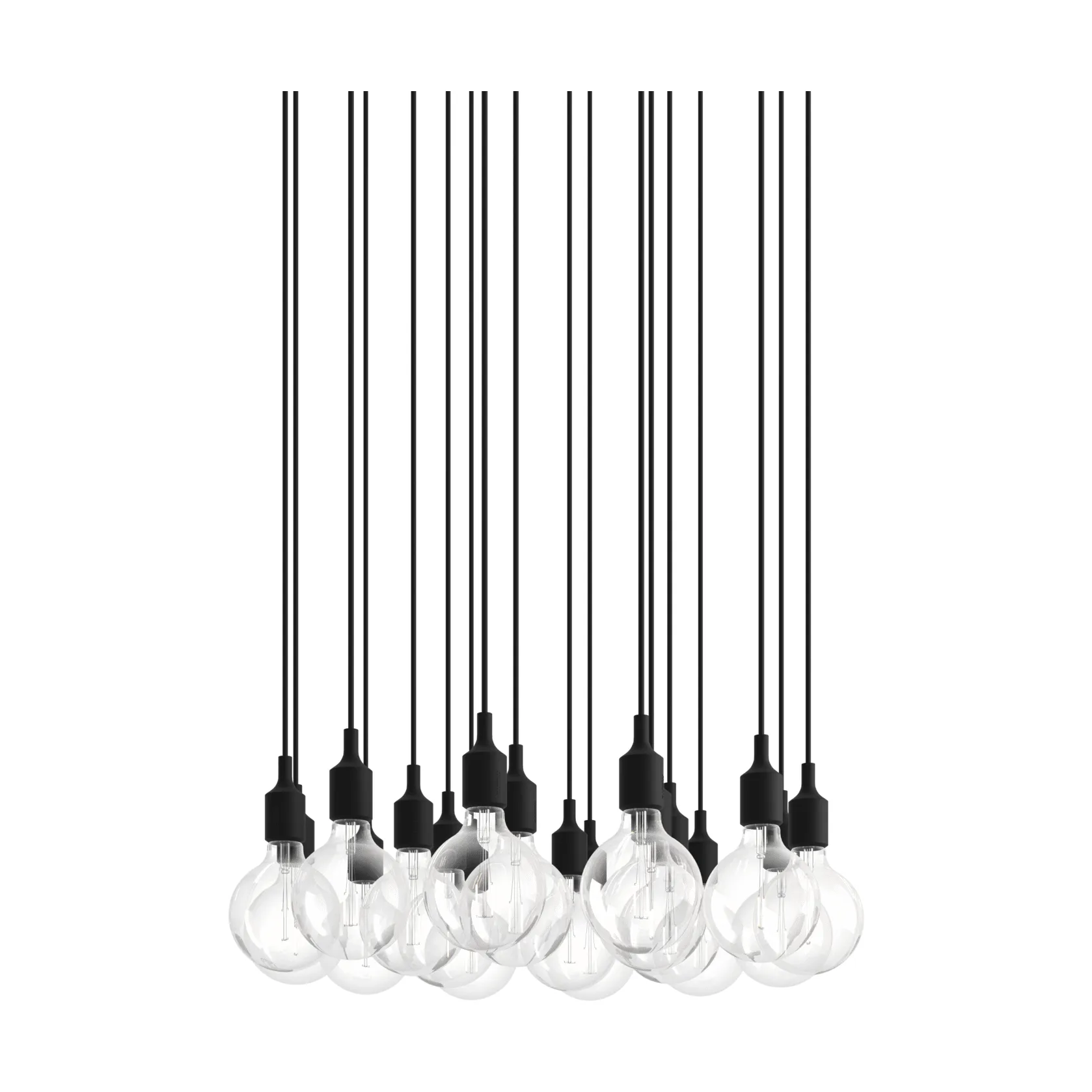 E27 ペンダントランプ クラスター 18, Black Muuto | ムート