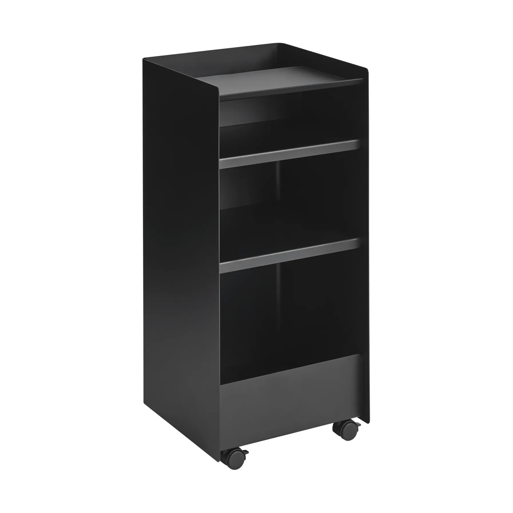 Folded Trolley ワゴン オープン, Black, 37.4x38.7x37.2 cm Muuto | ムート