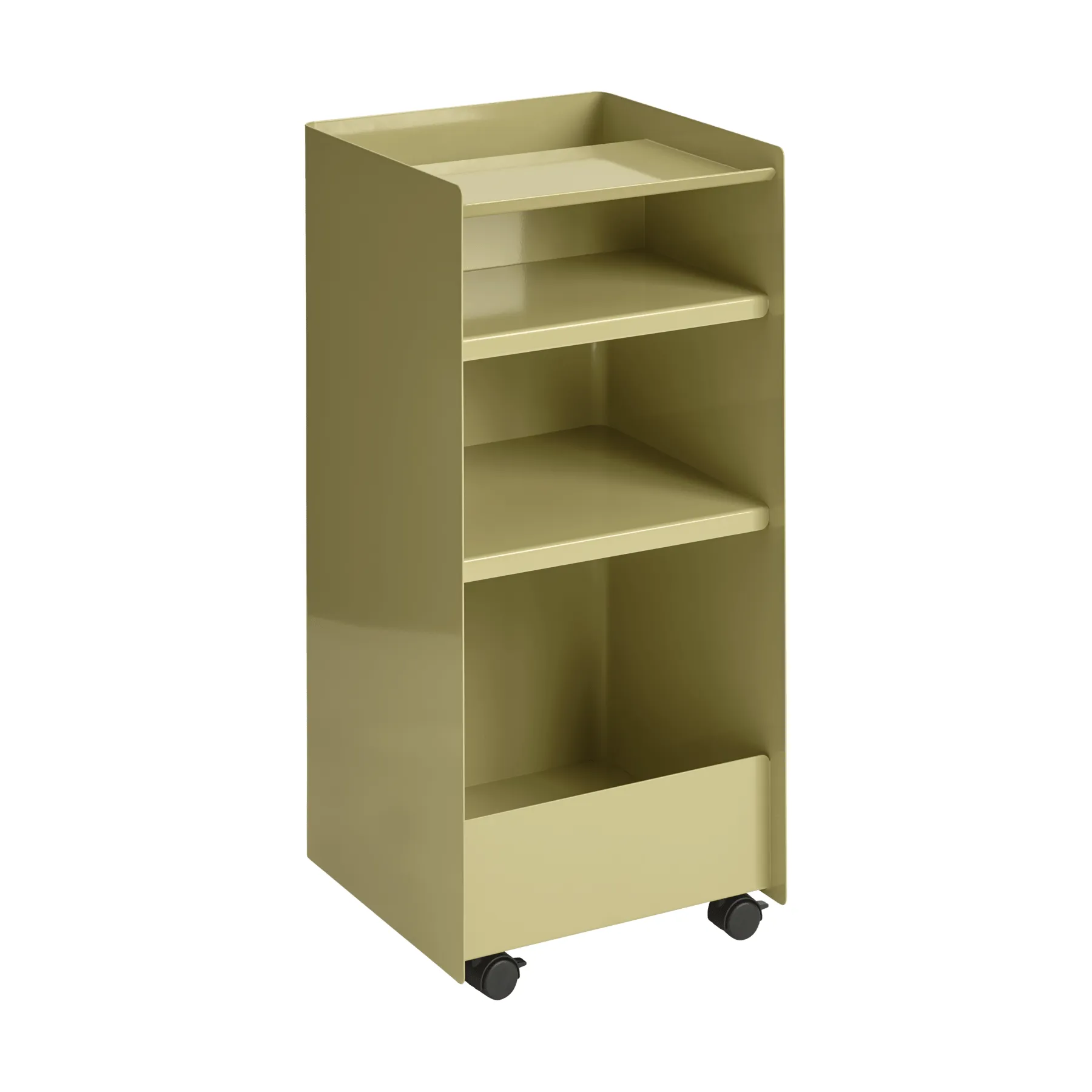 Folded Trolley ワゴン オープン, Dark beige green, 37.4x38.7x37.2 cm Muuto | ムート