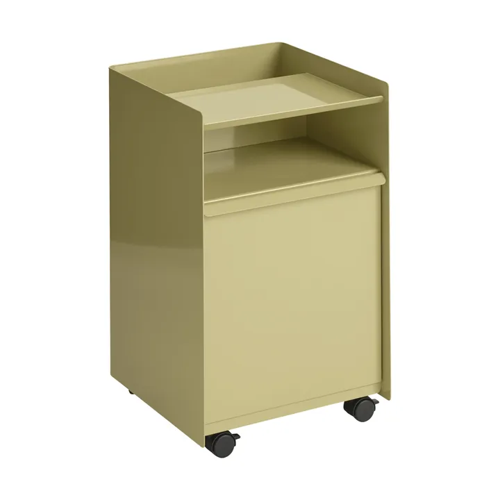 Folded Trolley ワゴン 引き出し付き - Dark beige green - Muuto | ムート