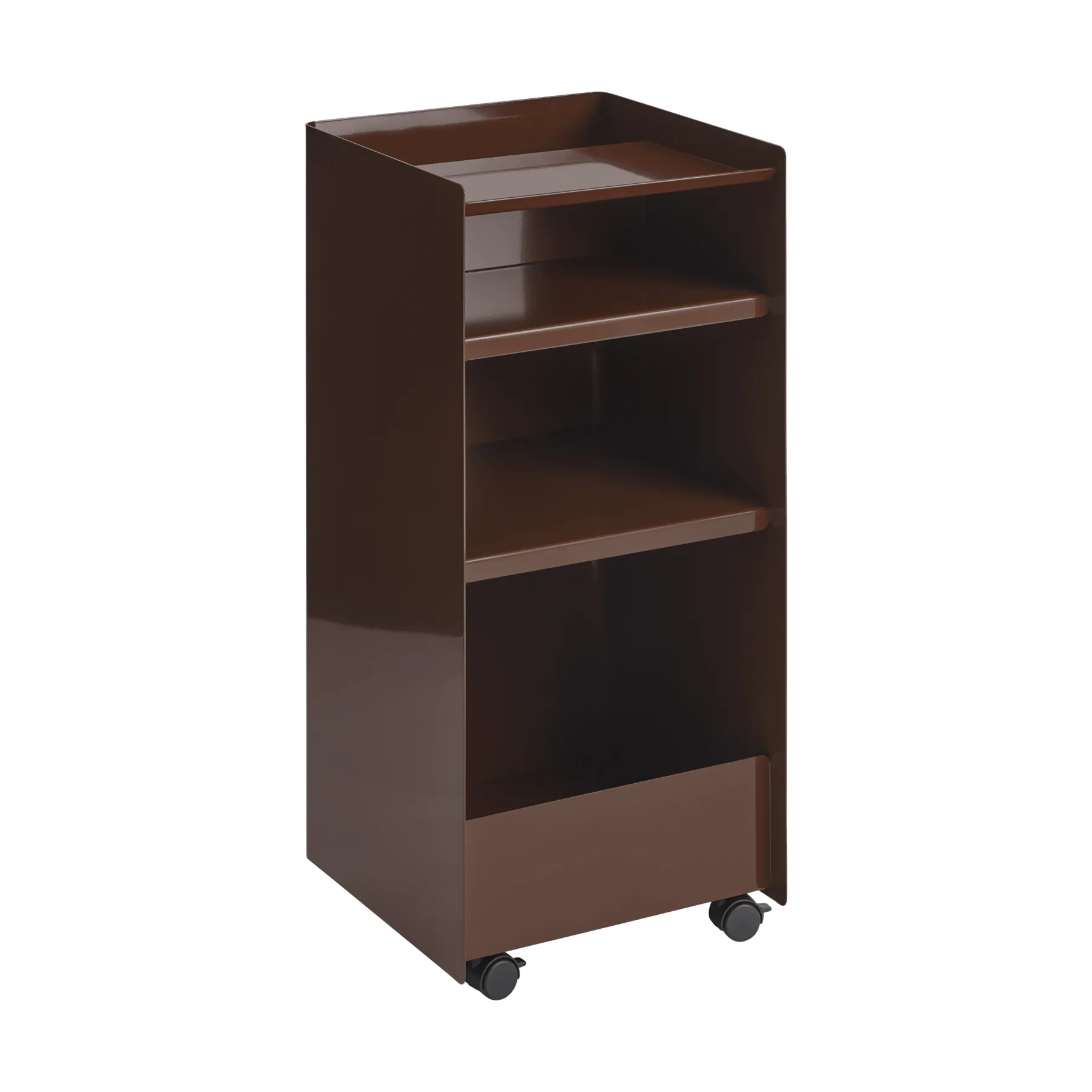 Folded Trolley ワゴン オープン, Dark red, 37.4x38.7x37.2 cm Muuto | ムート