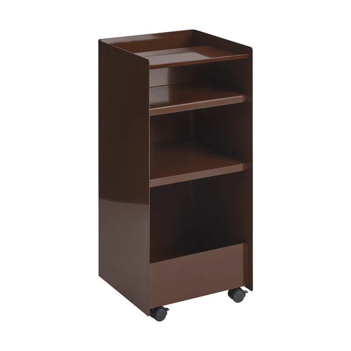 Folded Trolley ワゴン オープン - Dark red, 37.4x38.7x37.2 cm - Muuto | ムート