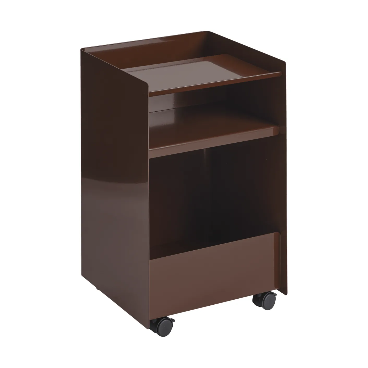 Folded Trolley ワゴン オープン, Dark red 37.4x61.5x37.2 cm Muuto | ムート
