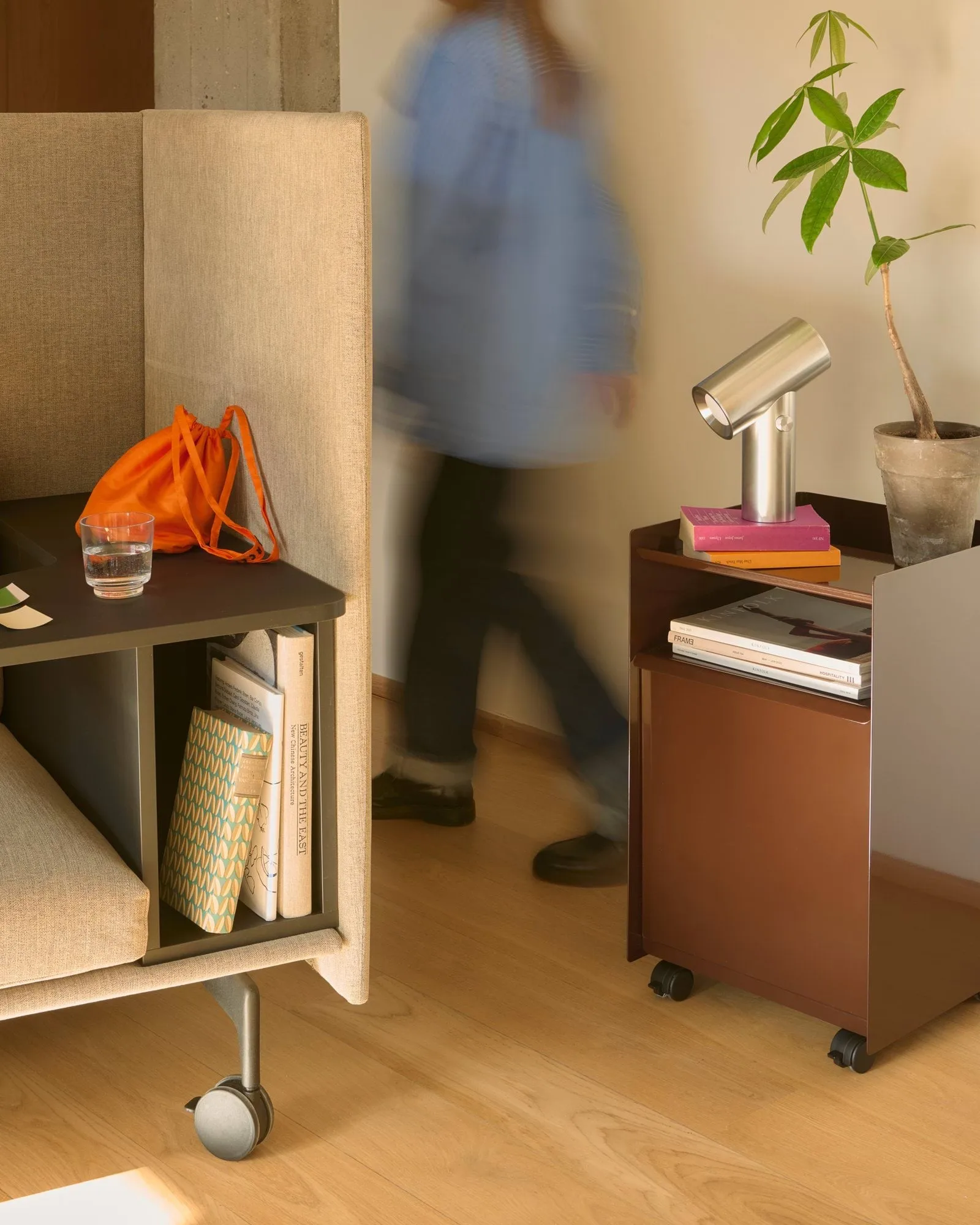 Folded Trolley ワゴン 引き出し付き, Dark red Muuto | ムート