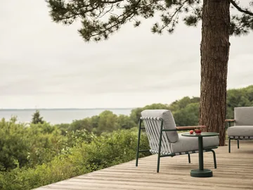 Linear Steel コーヒーテーブル - Dark green, Ø42x47 cm - Muuto | ムート