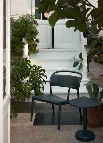 Linear Steel コーヒーテーブル - Dark green, Ø42x47 cm - Muuto | ムート