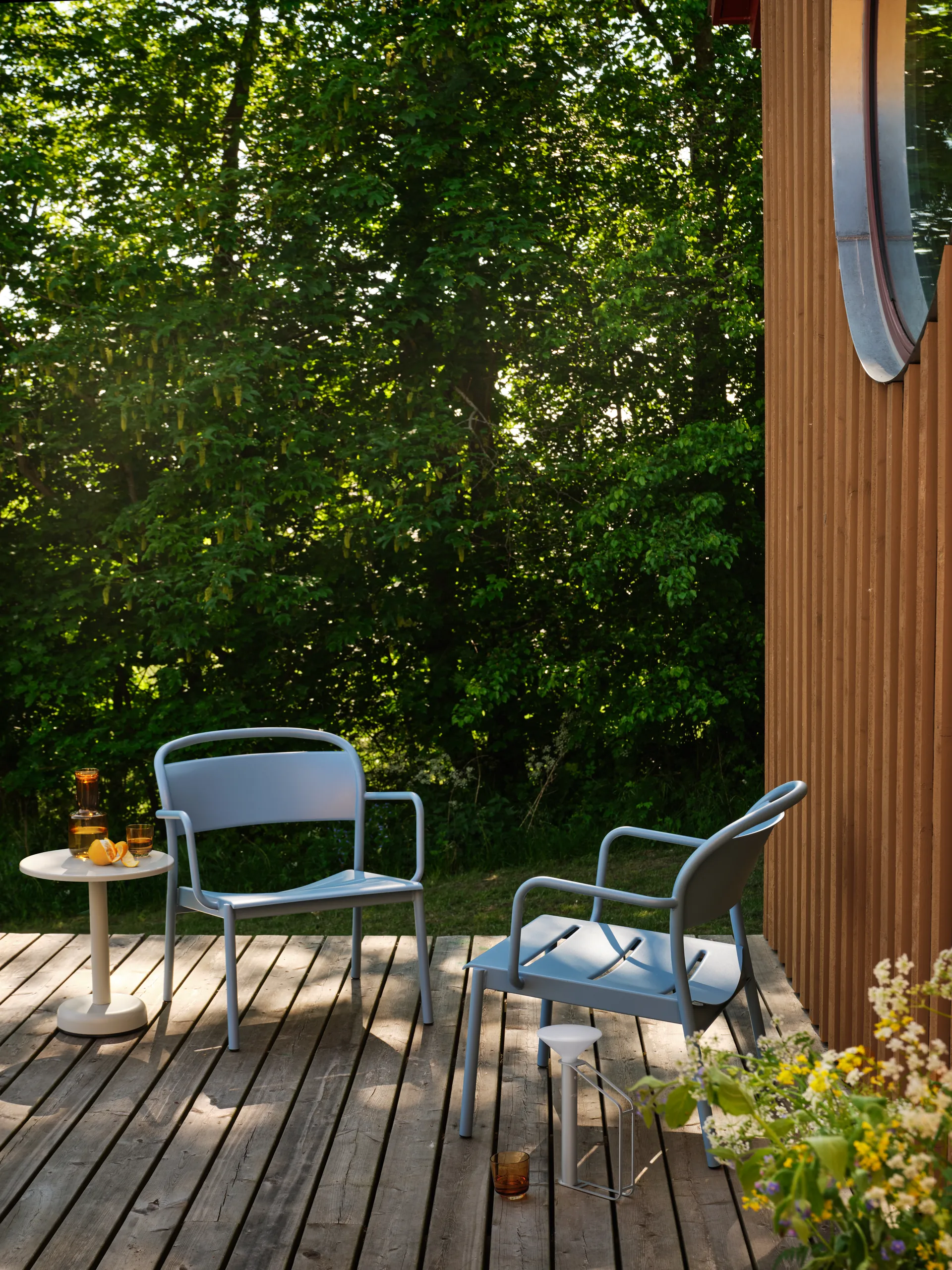 Linear Steel コーヒーテーブル, Grey, Ø42x47 cm Muuto | ムート