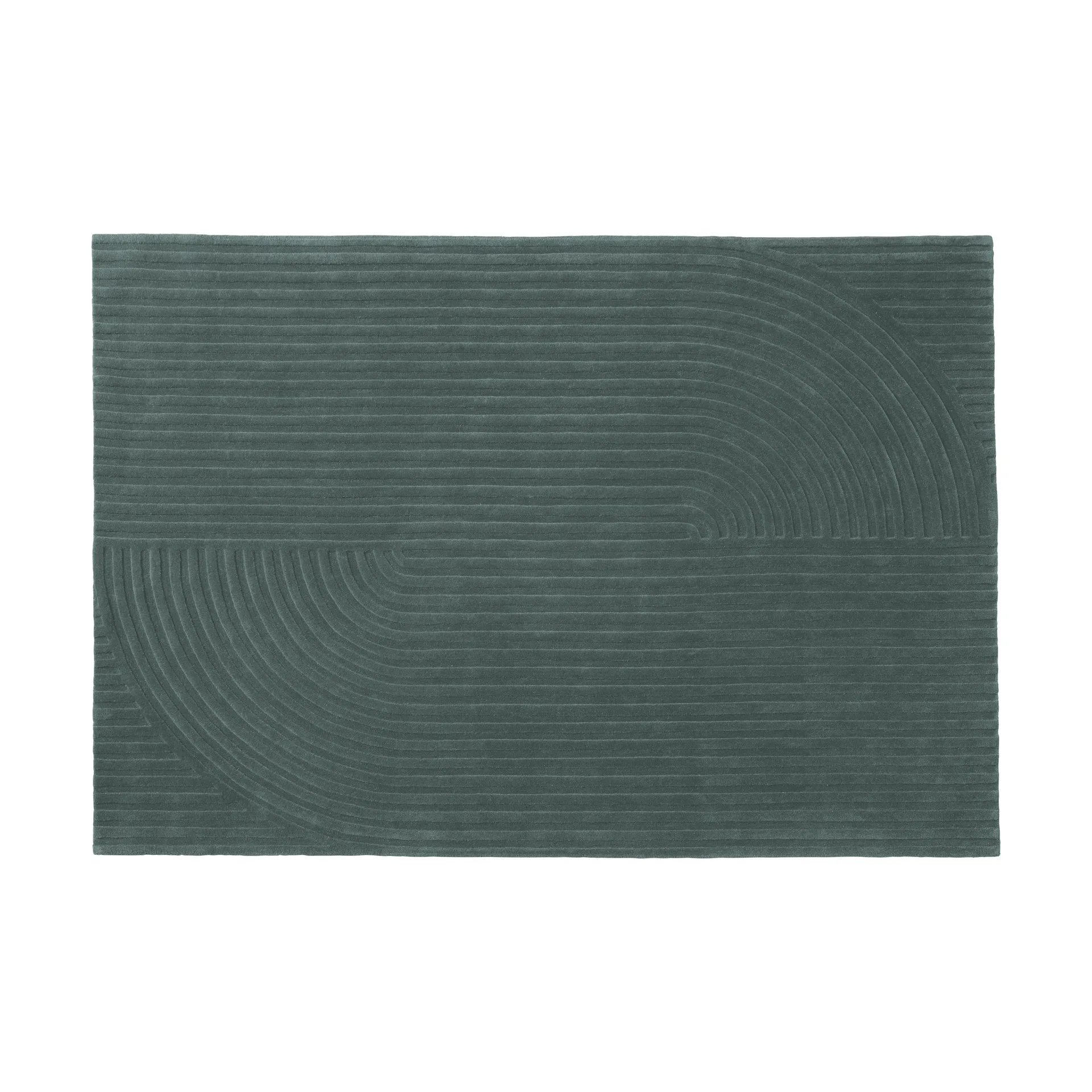 Relevo Rug Quattro ウールラグ, Dark green, 170x240 cm Muuto | ムート