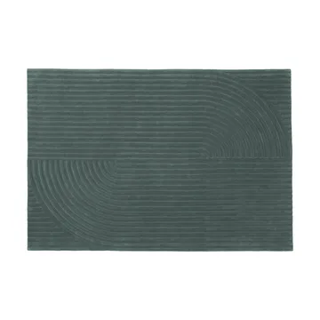 Relevo Rug Quattro ウールラグ - Dark green, 170x240 cm - Muuto | ムート