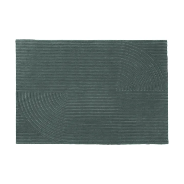 Relevo Rug Quattro ウールラグ - Dark green, 170x240 cm - Muuto | ムート