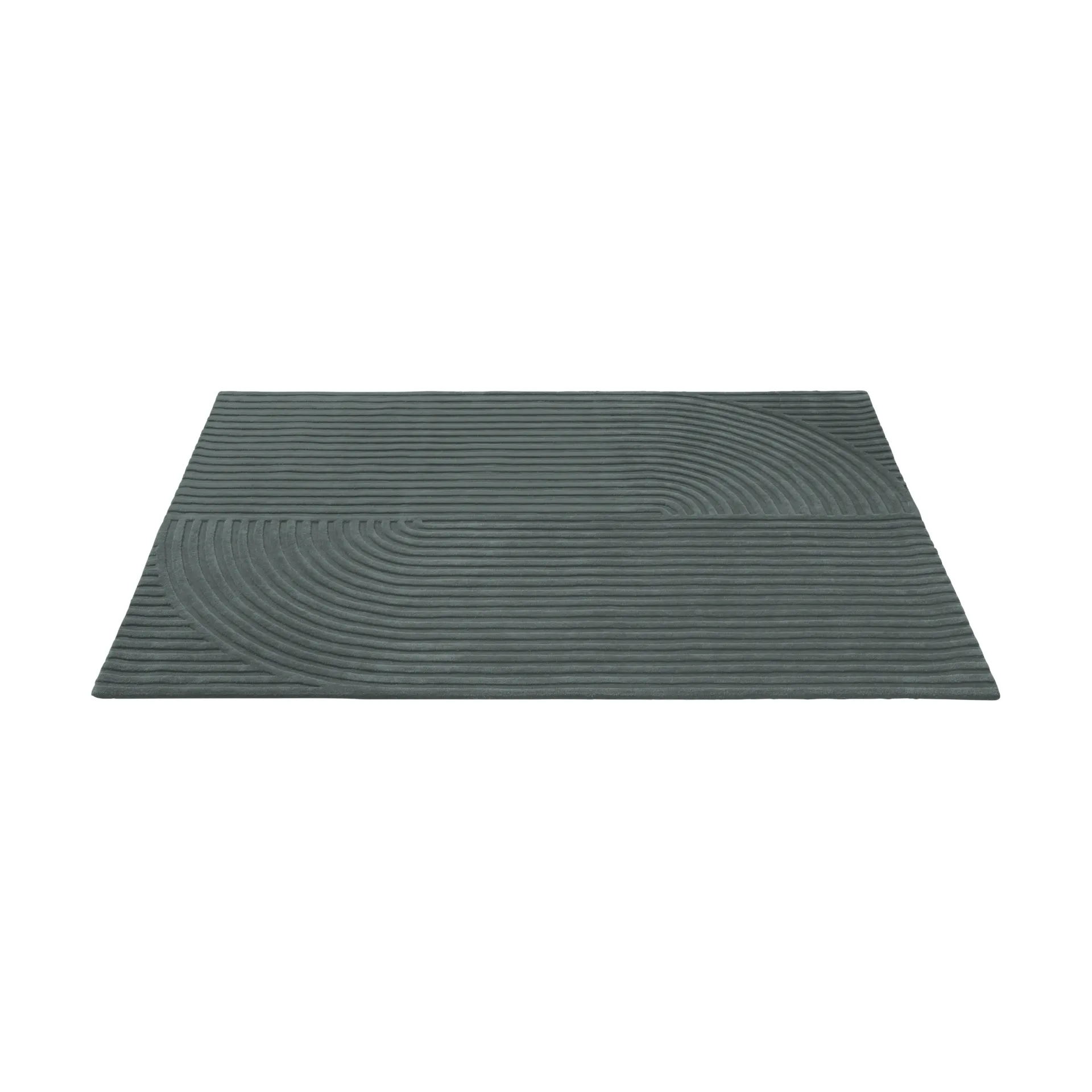 Relevo Rug Quattro ウールラグ, Dark green, 170x240 cm Muuto | ムート