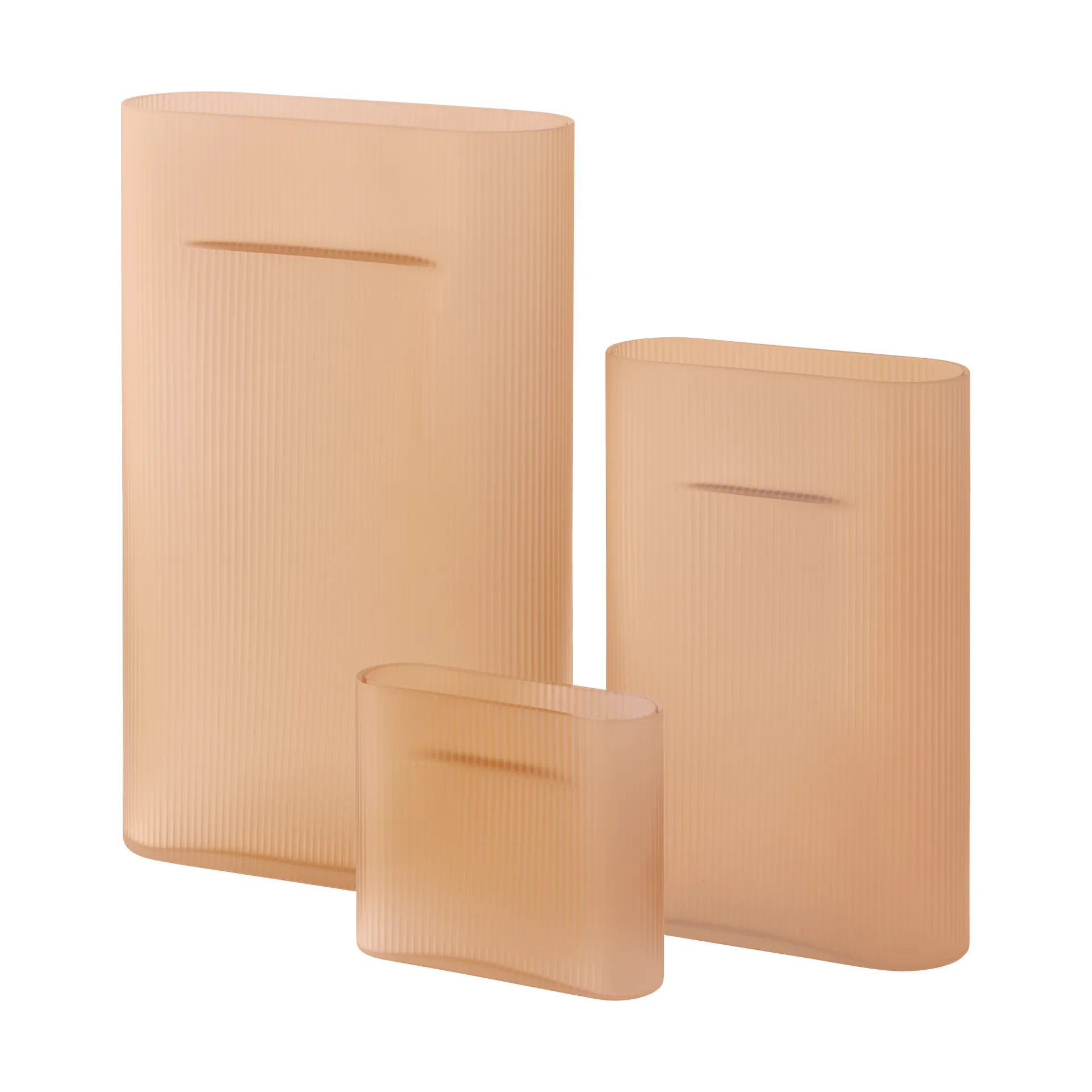 Ridge 花瓶 フロストガラス 16,5 cm, Light orange Muuto | ムート