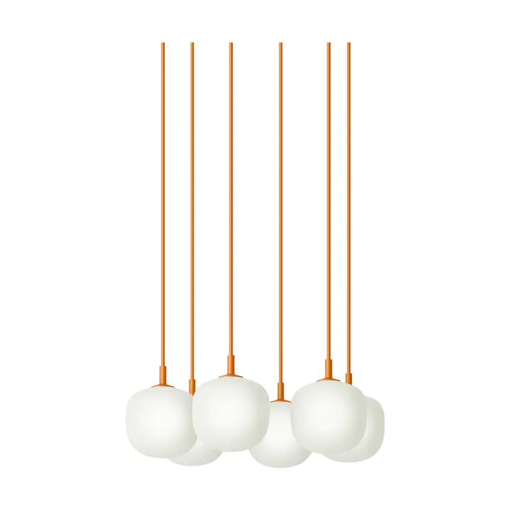Rime ペンダントランプ クラスター 6灯 - Orange, Ø12 cm - Muuto | ムート
