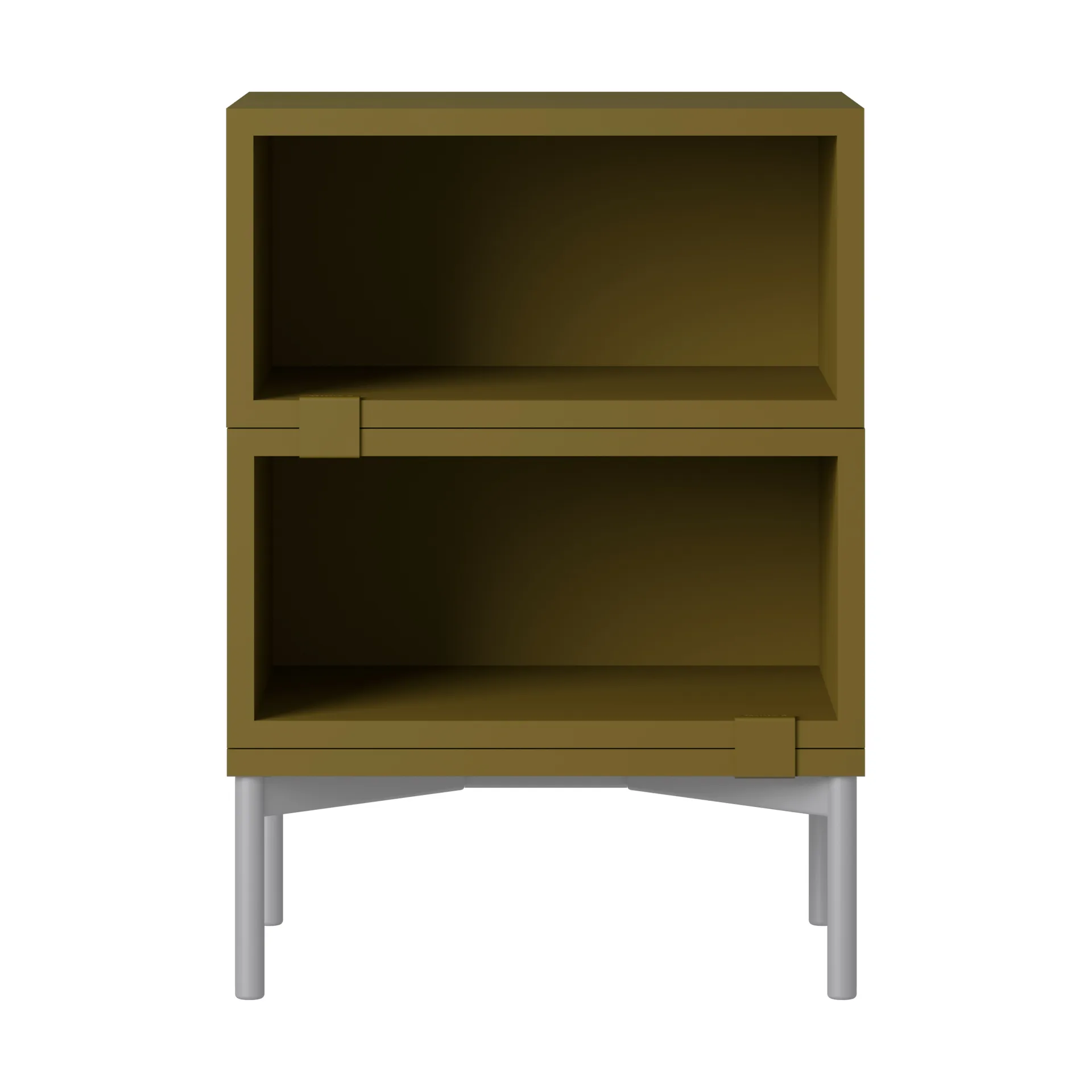 Stacked ベッドサイドテーブル シェルフ コンフィギュレーション 1, Brown green Muuto | ムート