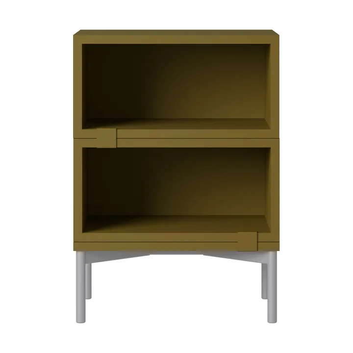 Stacked ベッドサイドテーブル シェルフ コンフィギュレーション 1 - Brown green - Muuto | ムート