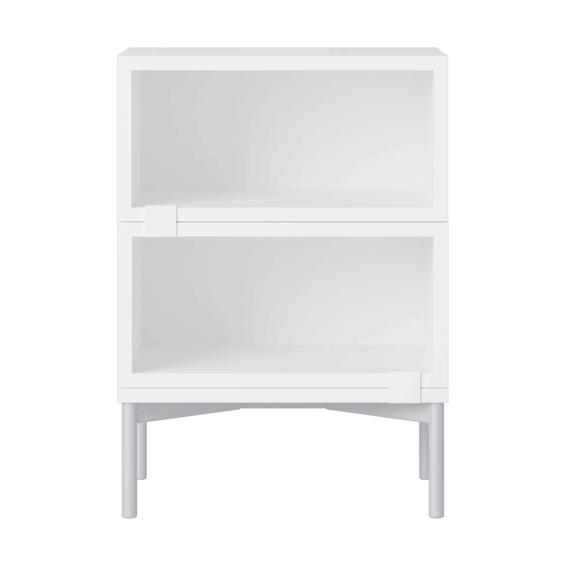 Stacked ベッドサイドテーブル シェルフ コンフィギュレーション 1, White Muuto | ムート