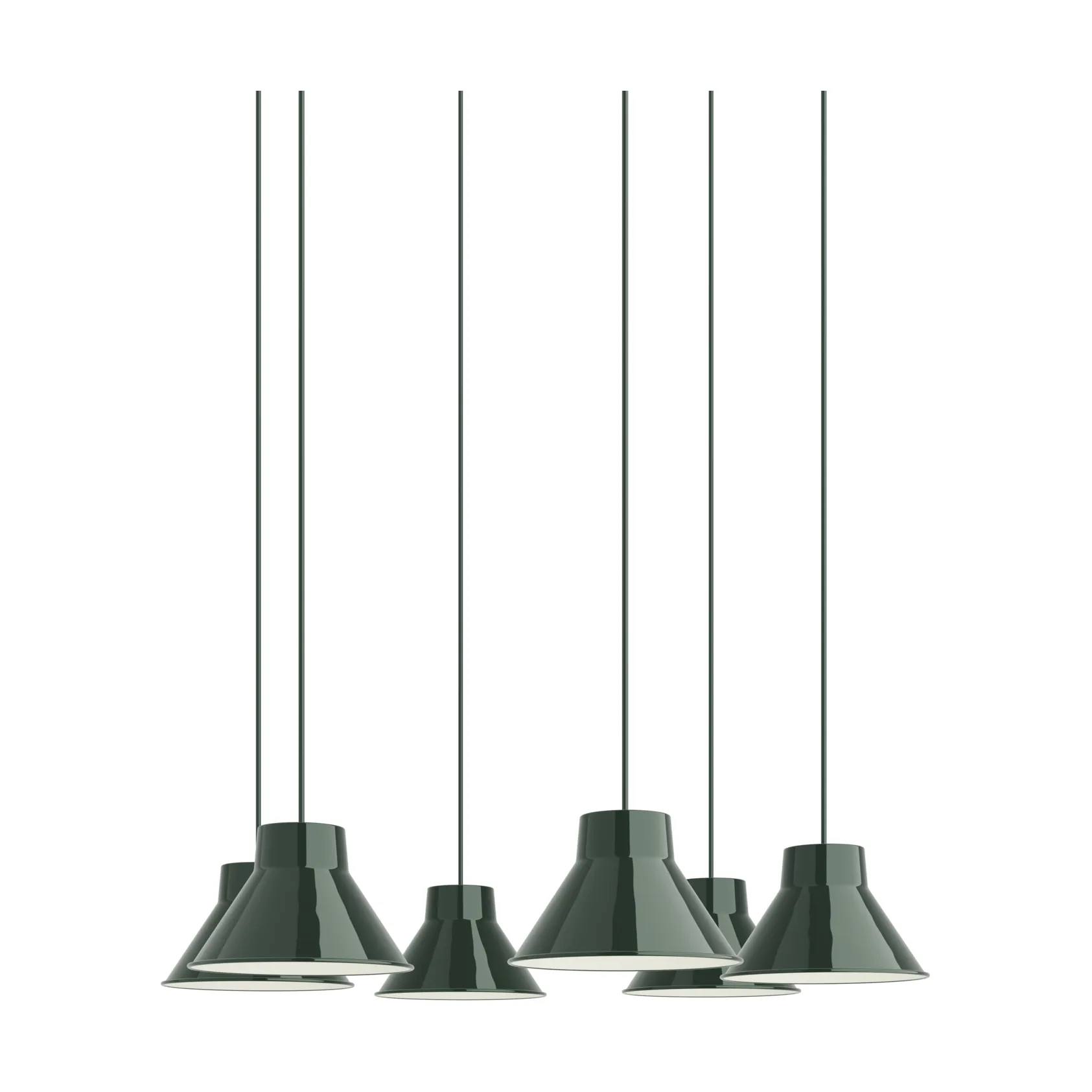 Top Pendant Cluster 6 ペンダントランプ, Dark green, Ø21 cm Muuto | ムート