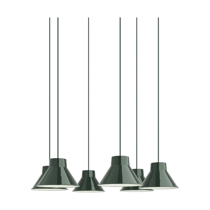 Top Pendant Cluster 6 ペンダントランプ - Dark green, Ø21 cm - Muuto | ムート