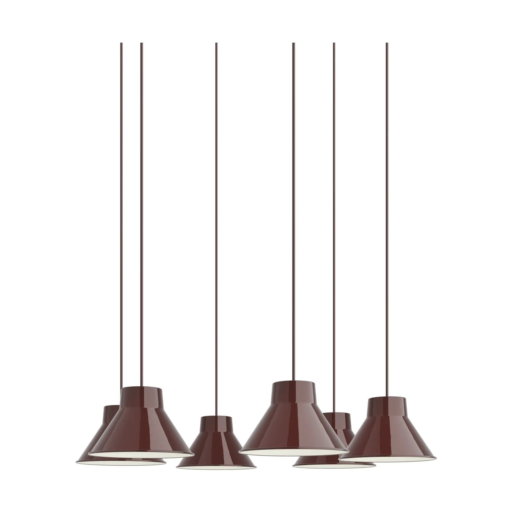 Top Pendant Cluster 6 ペンダントランプ, Deep red, Ø21 cm Muuto | ムート