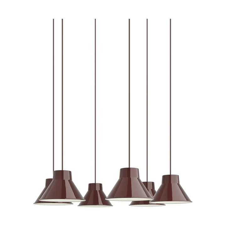 Top Pendant Cluster 6 ペンダントランプ - Deep red, Ø21 cm - Muuto | ムート