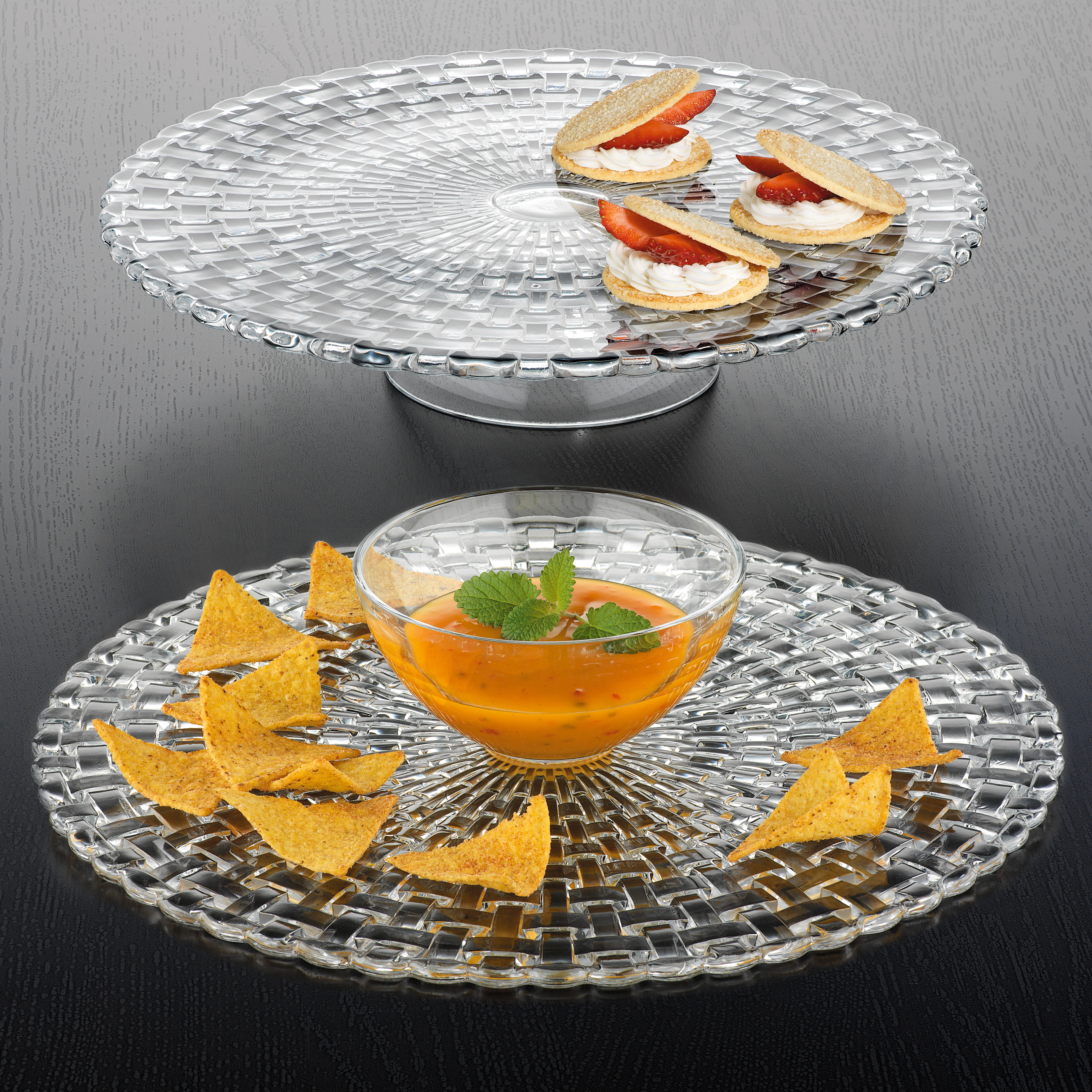 NACHTMANN Bossa Nova Cake Plate / Chip and Dip