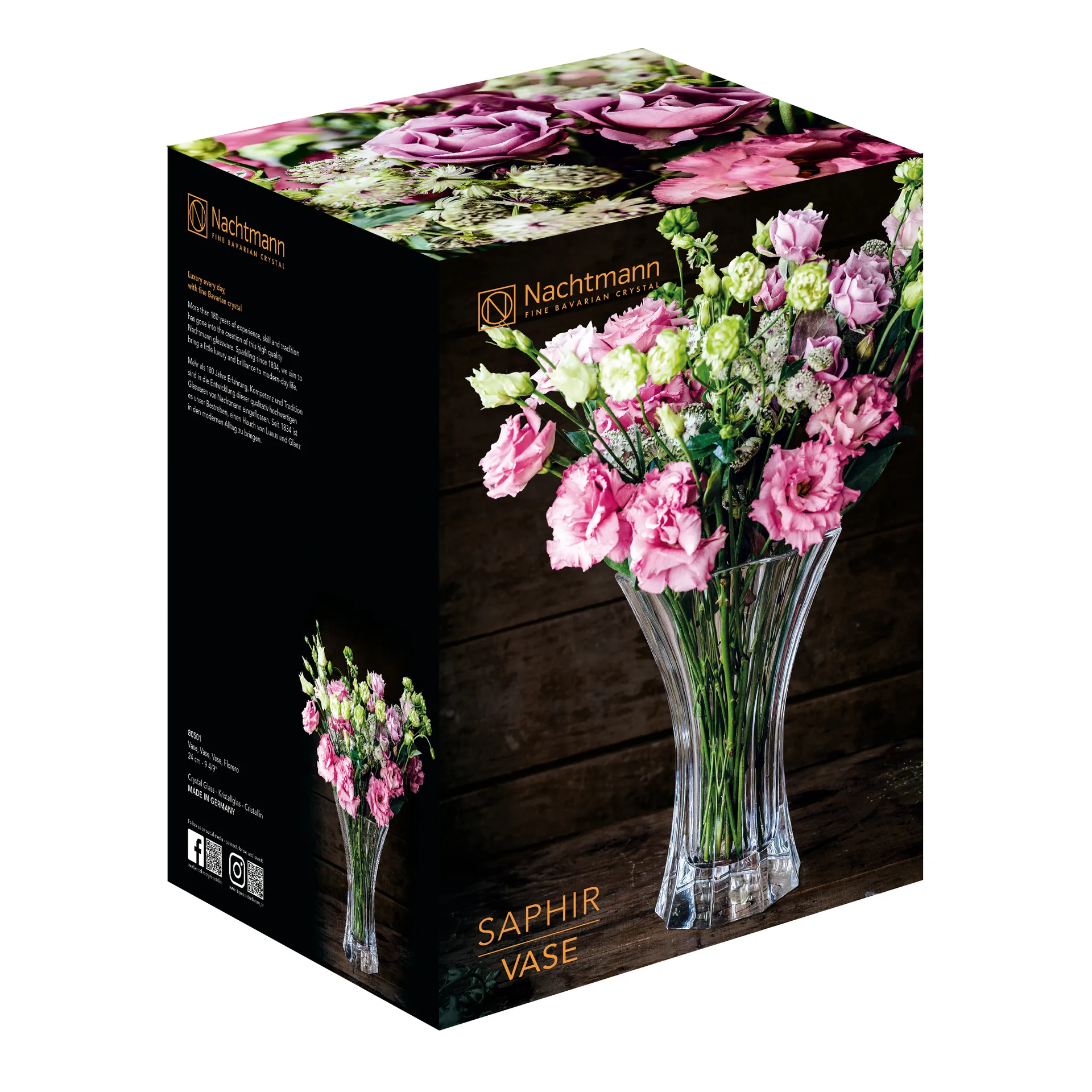 Saphir 花瓶 24 cm, clear Nachtmann | ナハトマン