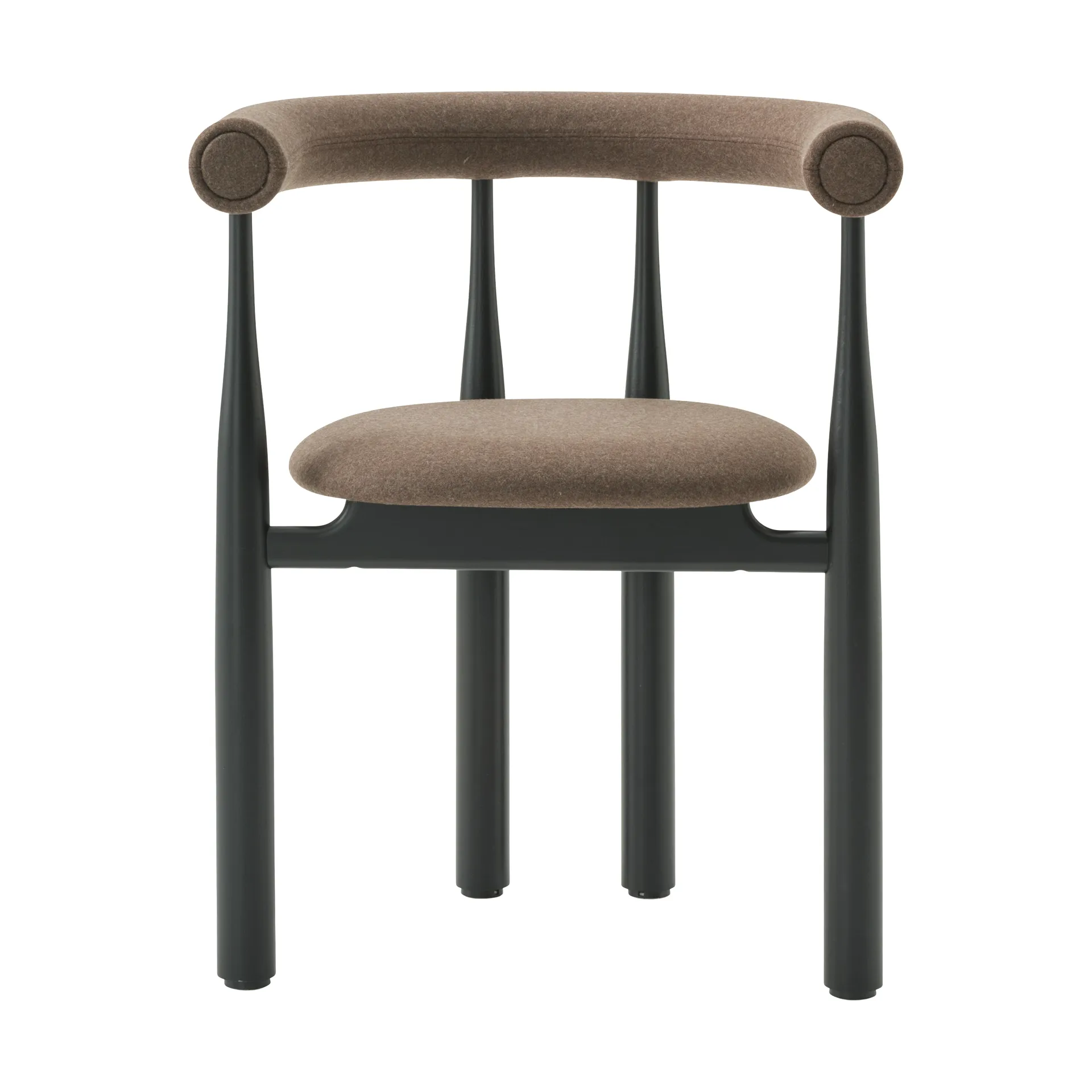 Bukowski アップホルスター アームチェア, Black, Wooly Plus 1008 New Works | ニューワークス