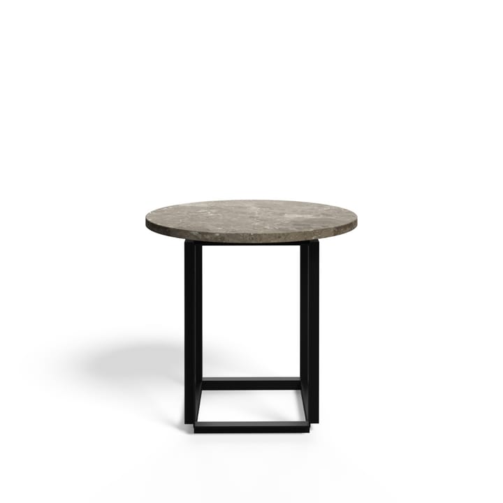 Florence サイドテーブル, Gris du marais marble. ø50 cm. black stand New Works | ニューワークス