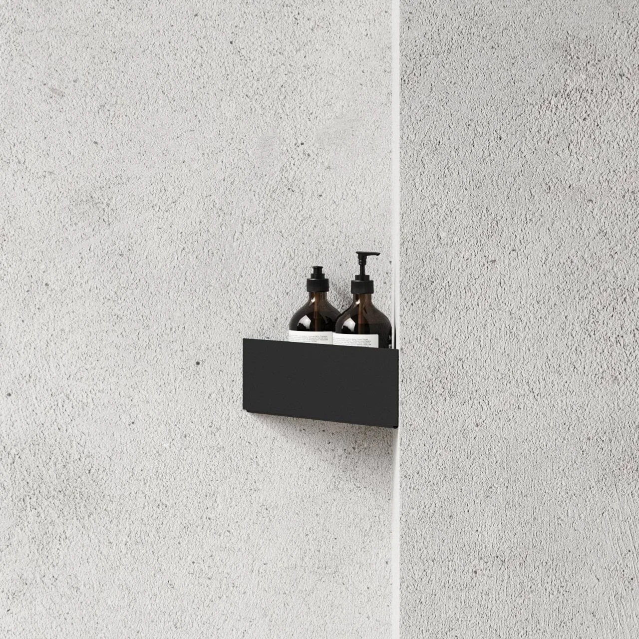 Nichba シャワーシェルフ, Black, corner Nichba
