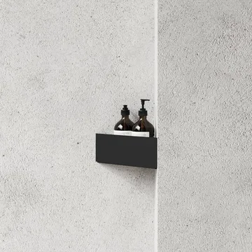 Nichba シャワーシェルフ - Black, corner - Nichba