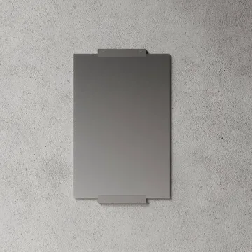 Nichba ウォールミラー - Brushed stainless steel, 70x50 cm - Nichba