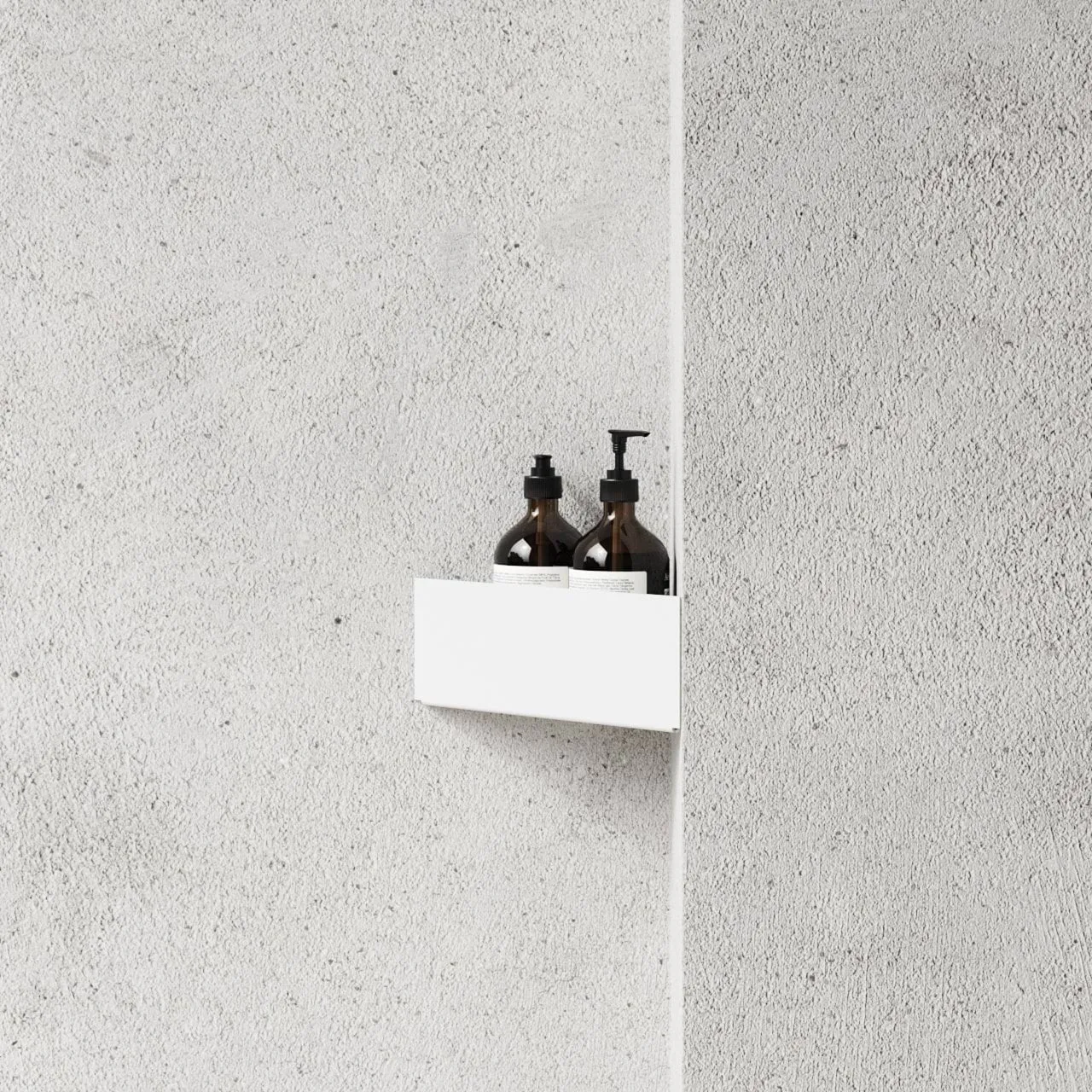 Nichba シャワーシェルフ, White, corner Nichba