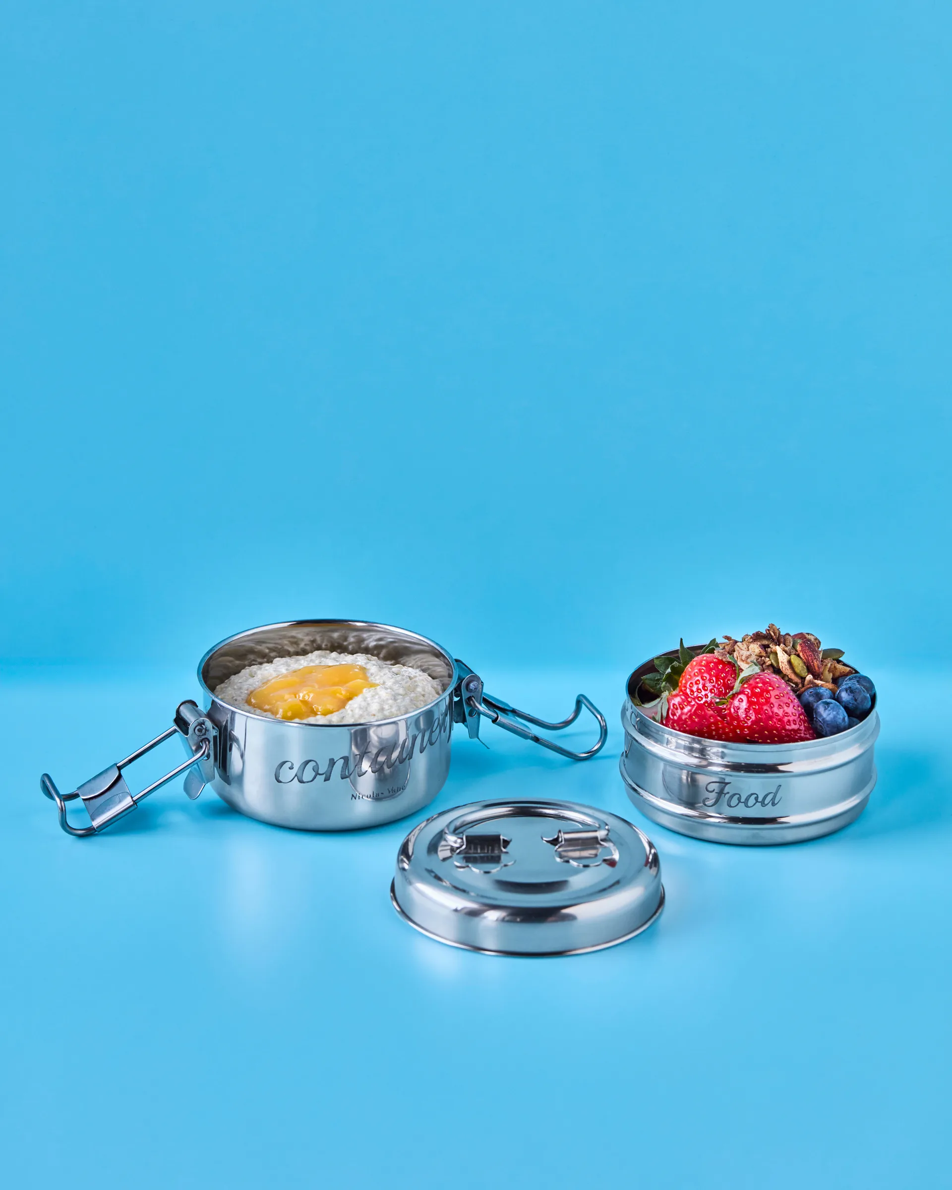 Nicolas Vahé ランチボックス 2ピース, Silver finish, Ø10 cm Nicolas Vahé | ニコラス バヘ