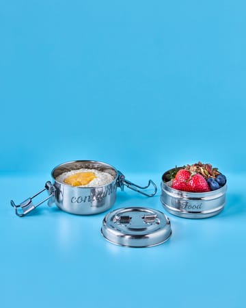 Nicolas Vahé ランチボックス 2ピース - Silver finish, Ø10 cm - Nicolas Vahé | ニコラス バヘ
