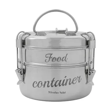 Nicolas Vahé ランチボックス 2ピース - Silver finish, Ø18 cm - Nicolas Vahé | ニコラス バヘ