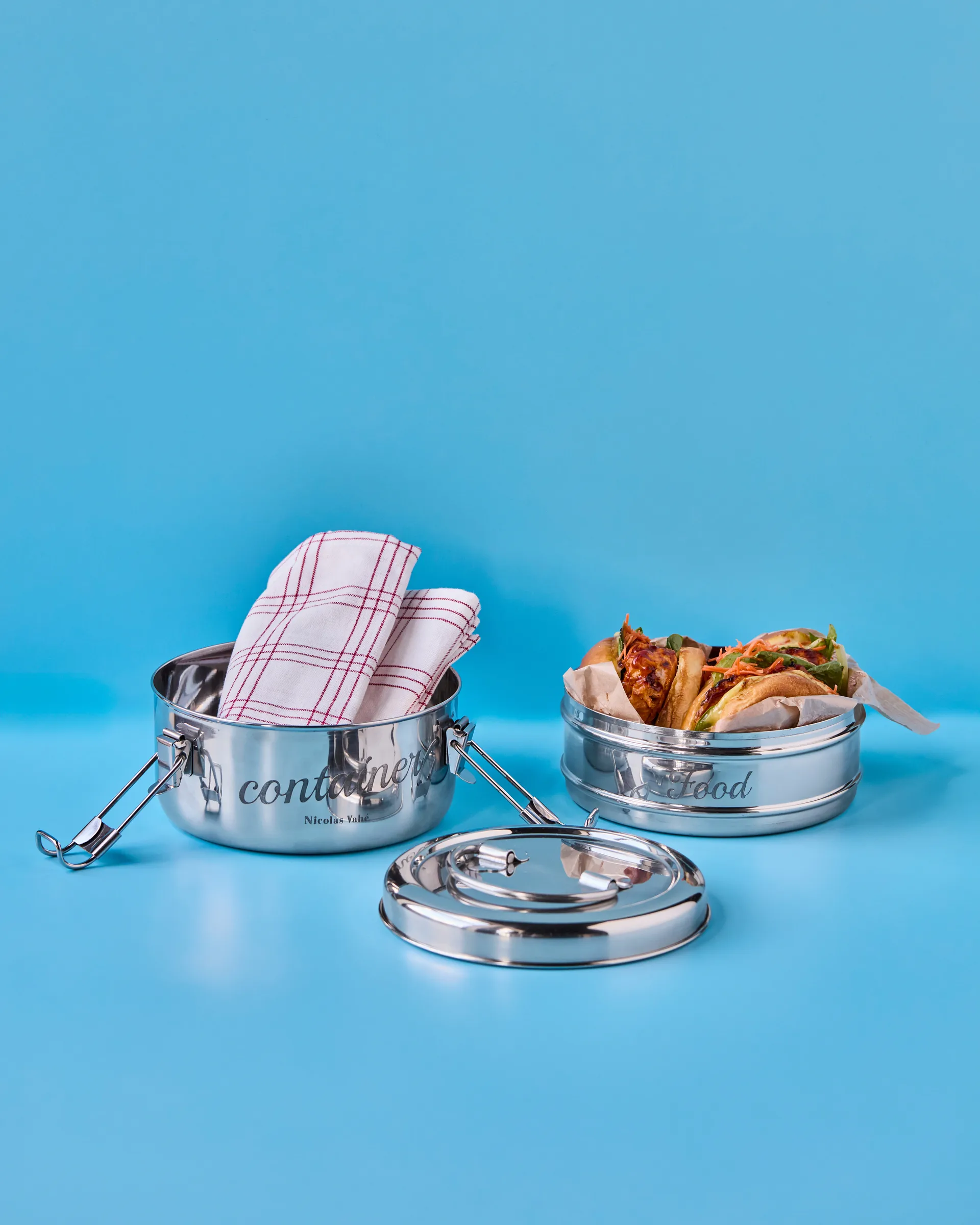 Nicolas Vahé ランチボックス 2ピース, Silver finish, Ø18 cm Nicolas Vahé | ニコラス バヘ